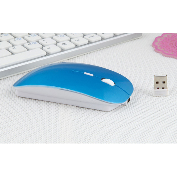 Fashion Ultra Thin Slim 2.4 GHz USB Wireless Optical Mouse Mice Rece